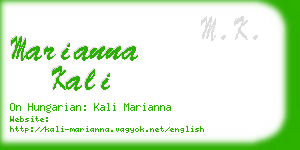 marianna kali business card